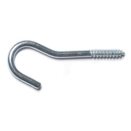 Midwest Fastener 3/16" x 3/4" x 3-3/8" Zinc Plated Steel Screw Hooks 100PK 50987